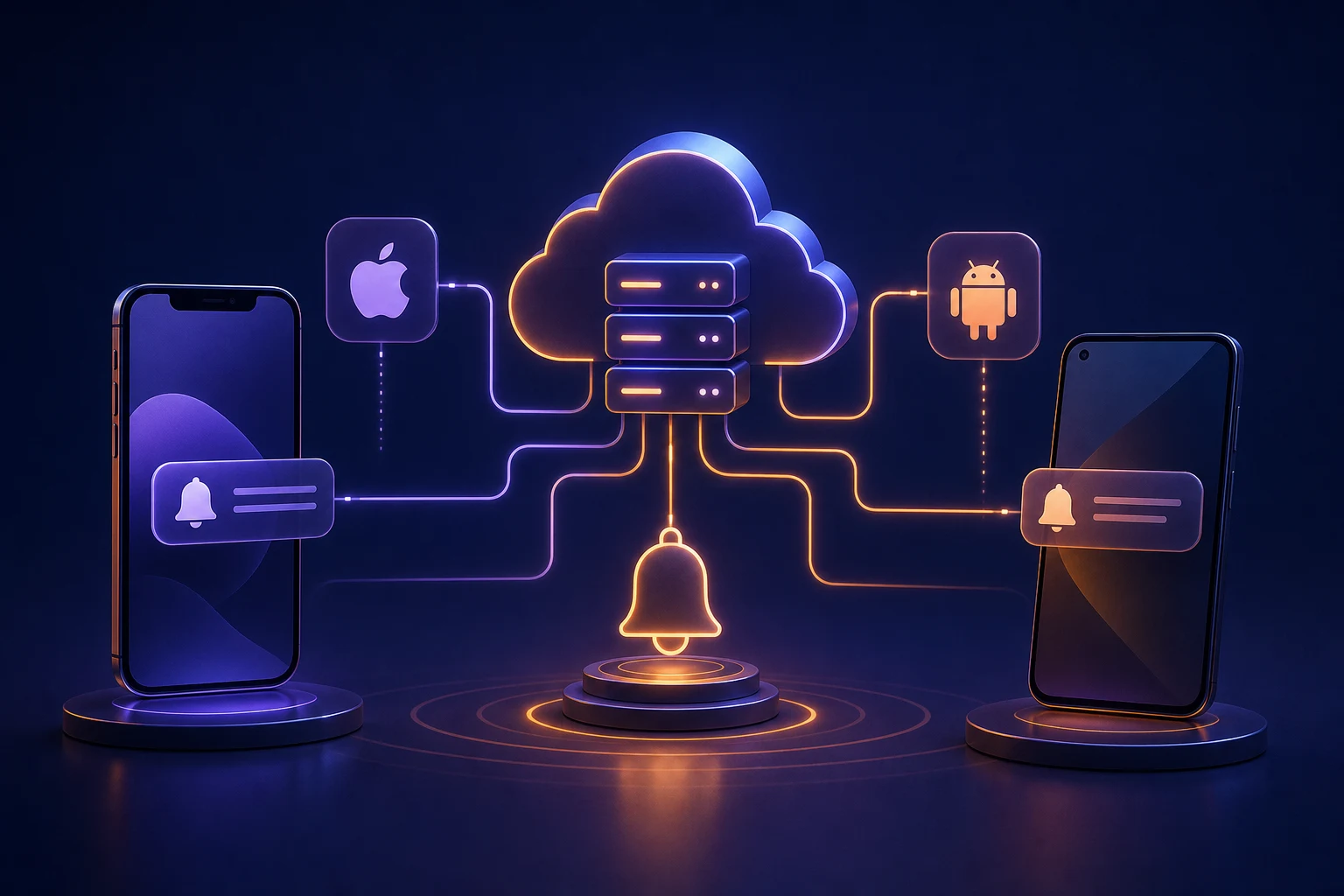 Push notification architecture across iOS and Android